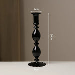 bougeoirs verre transparent rayures horizontales classiques or doré rose bleu vert noir