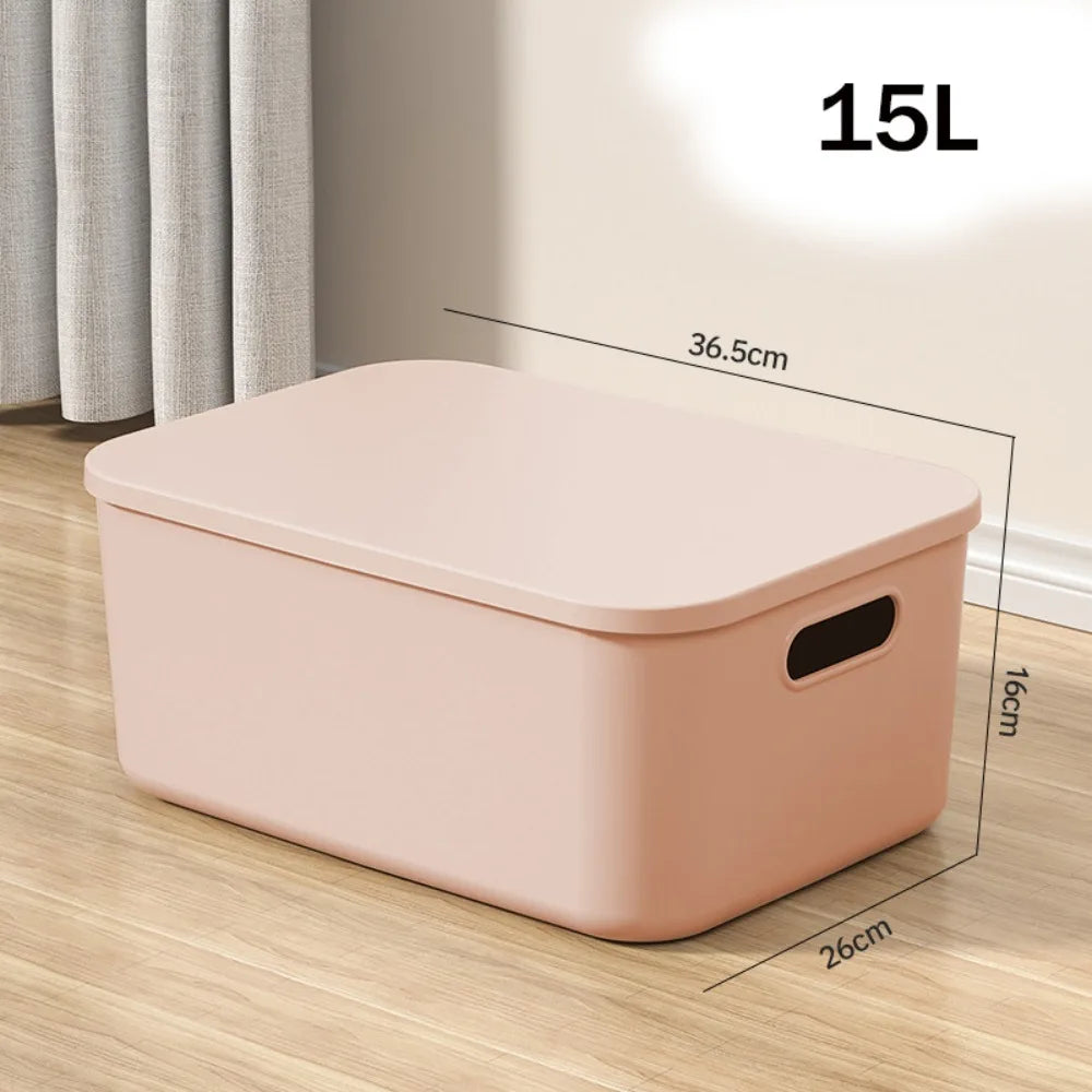 boîtes rangement empilables boîte rose clair blanc modernes minimalistes poignées plastique