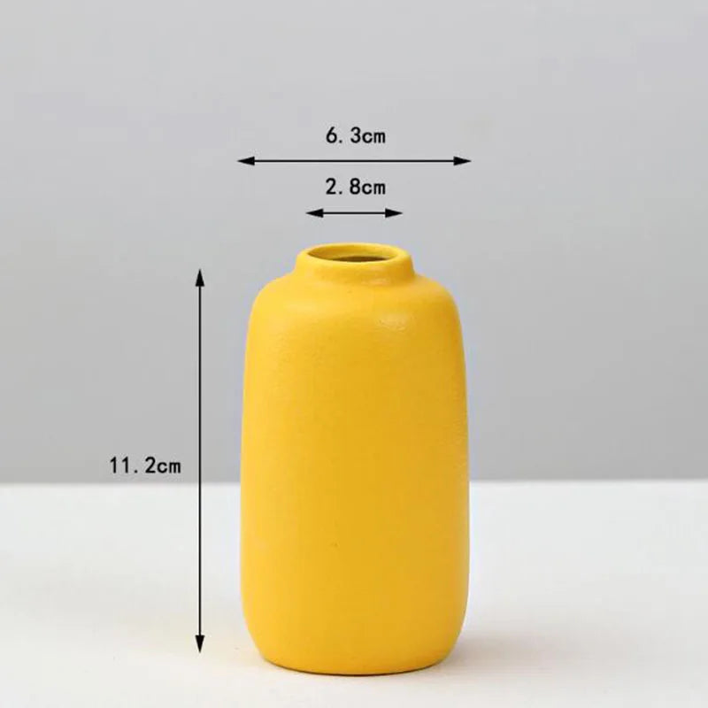 vase moderne céramique jaune sans plante décoration salon hydroponique pot fleur table