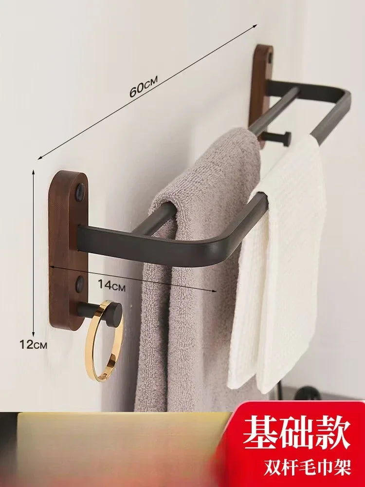 étagères salle bain modernes rustiques bois aluminium non perforées installer murales serviettes brosse dents