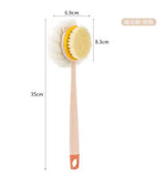 brosse bain pelucheuse douce moderne vert clair rose pâle jaune clair blanc fixée anneaux