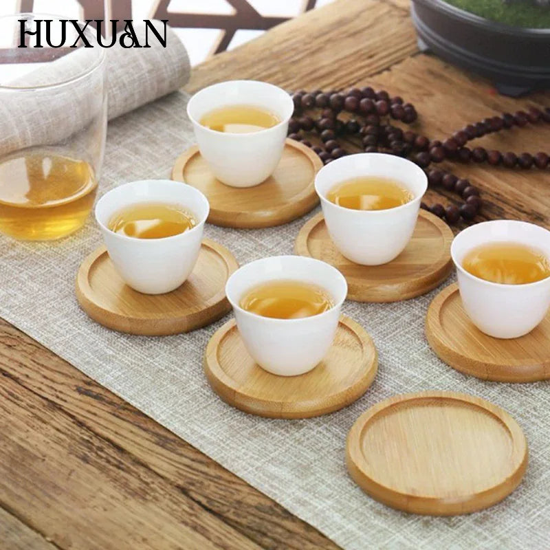 assiettes bambou naturel simples rayures horizontales 10 12 cm