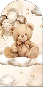 cadre arqué nuages étoiles ours enfantin oh baby beige doré clips festif decoration