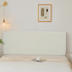 housse couvre tête lit blanc texture tissée moderne anti poussière polyester spandex