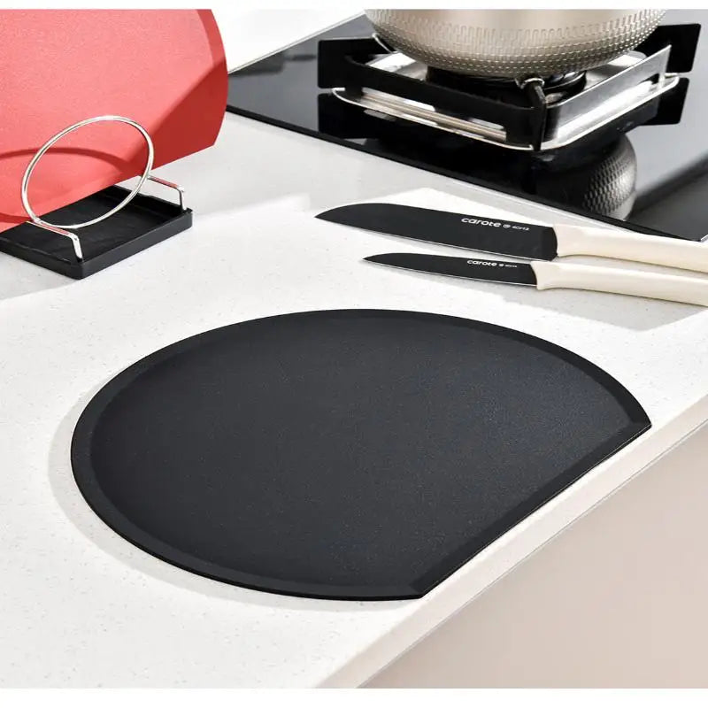 planches découpe rouge noire moderne adhésive couteau cuisine silicone flexible