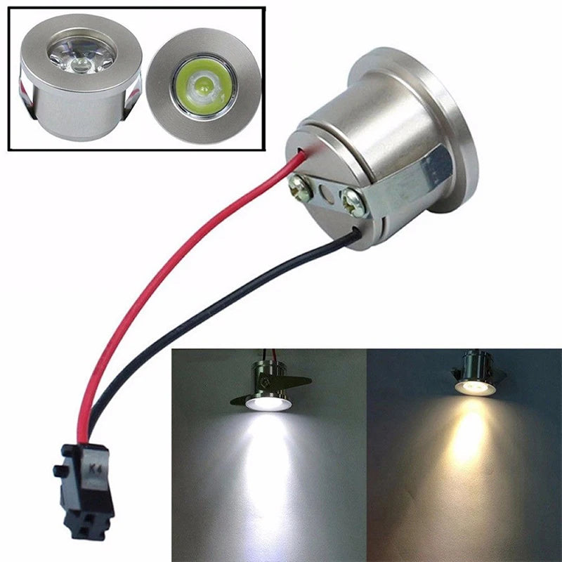 Spot LED argenté moderne câble vis fixations 31mm 24mm 22mm blanc chaud