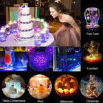 lampe led sous marine rgb transparente moderne ip68 batterie piscine décoration mariage vacances