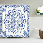 rideau douche boho multicolore fleurs mandalas geometrique opaque polyester respectueux environnement