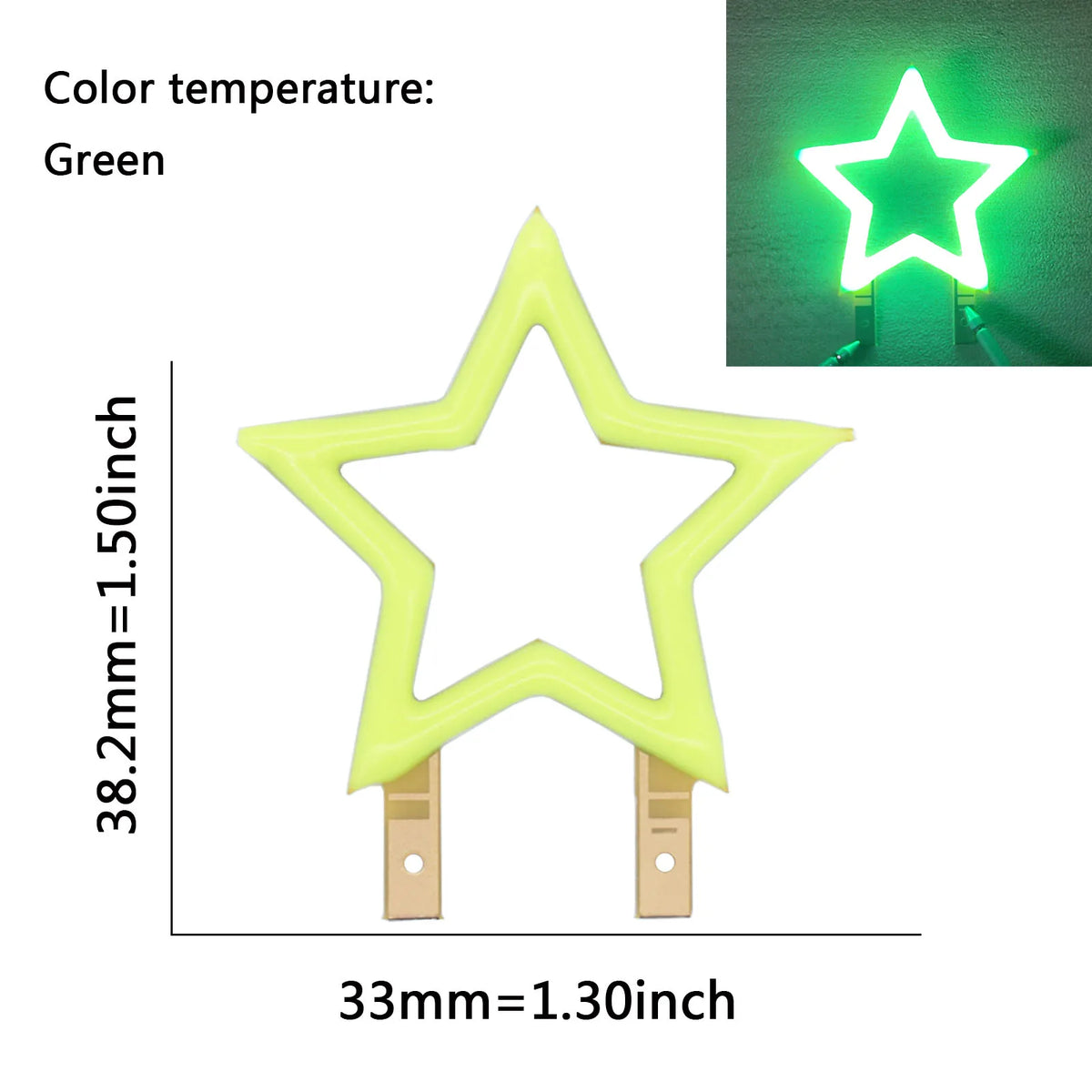 lampe led neon forme étoile clip fixation cable decoration feste