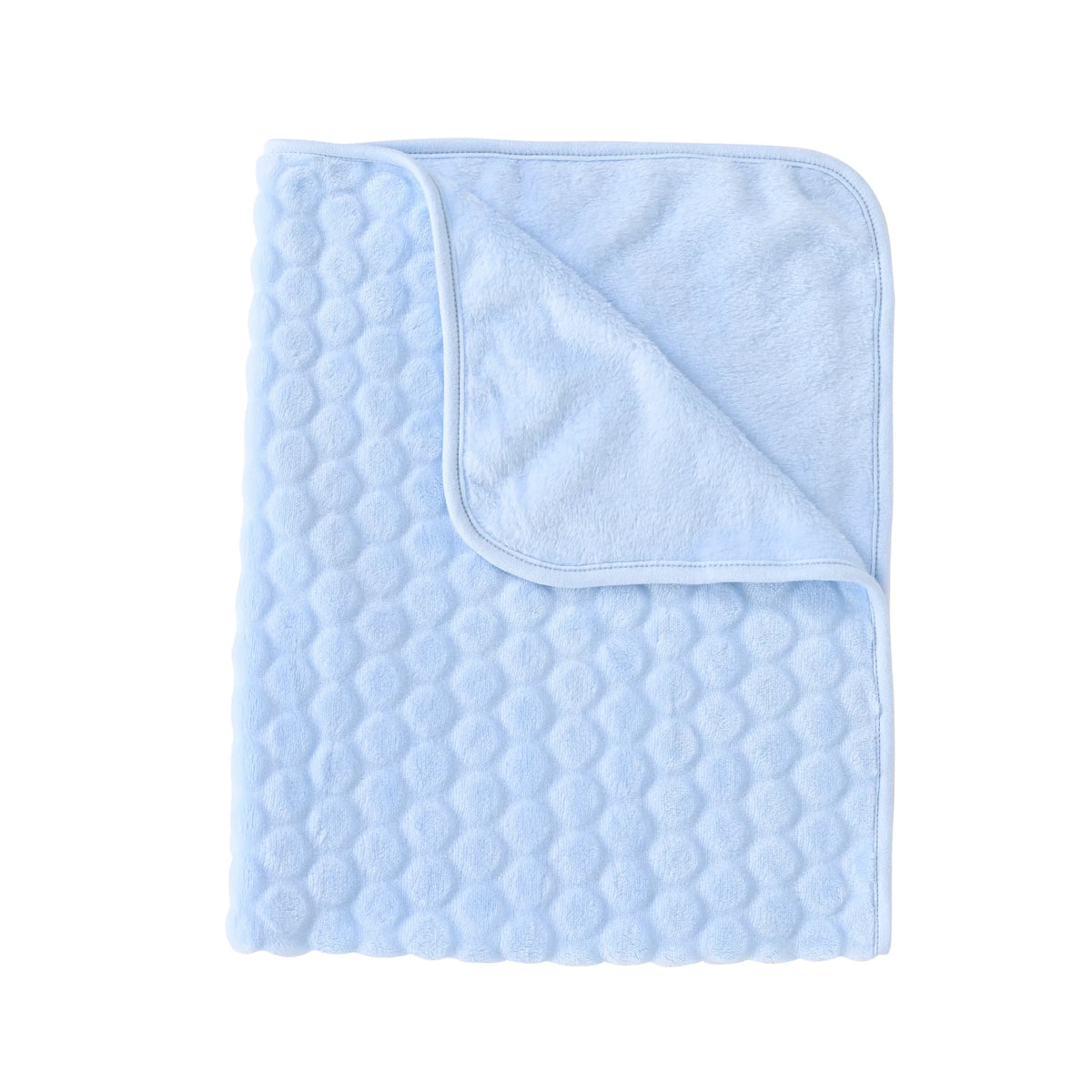 couverture bébé ans bleu cercles polyester coton doux quatre saisons adhésif emmaillotage