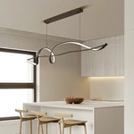 lustre moderne suspension minimaliste spirale abstraite noir blanc chambre salon