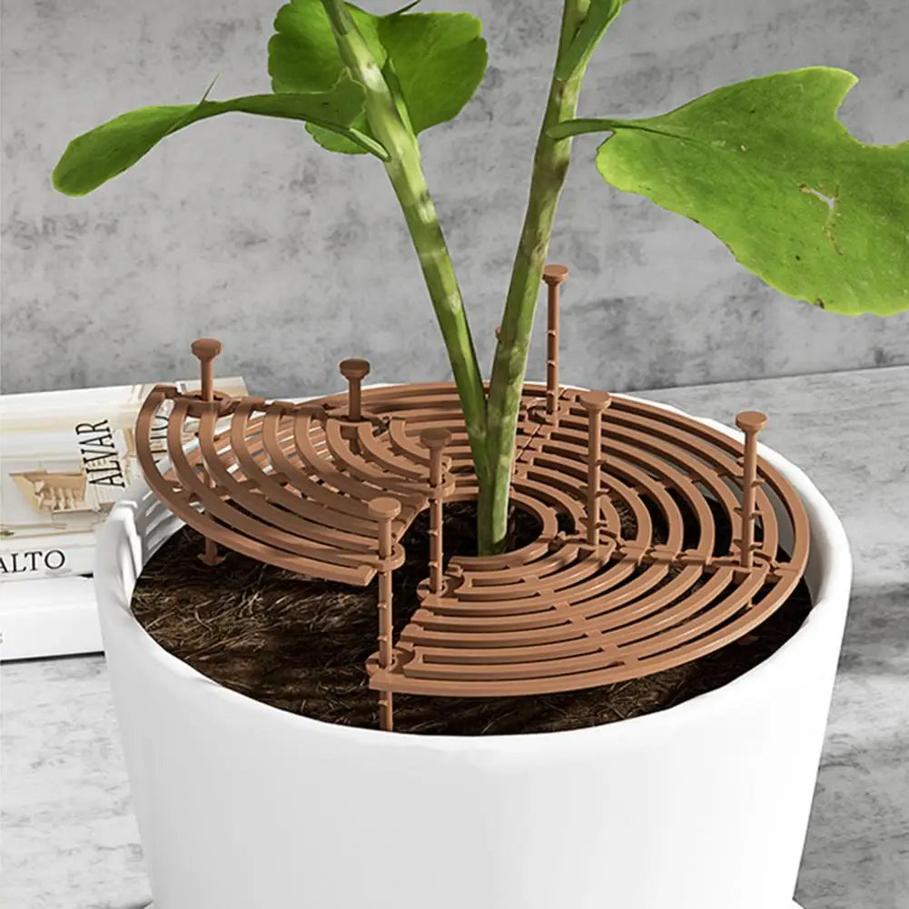 Couvercle de pot de plantes brun assemblé facilement