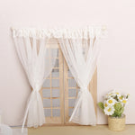 rideau blanc dentelle transparent classique chambre salon decoration français ul 3c