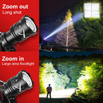lampe frontale led rechargeable puissante pêche camping exploration headlamp noir adjustable