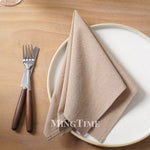 serviettes table coton uni classiques couleurs variées maison party festive