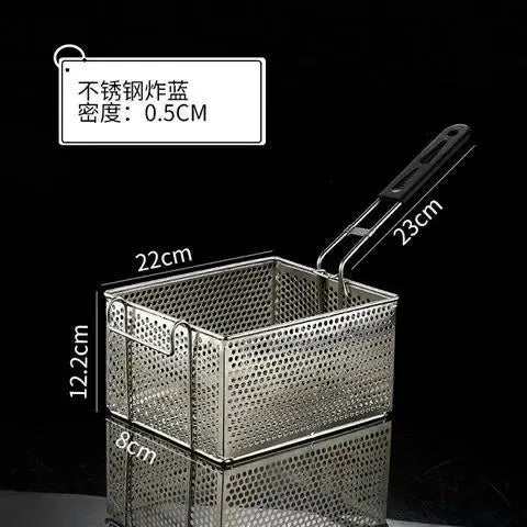 panier friture acier inoxydable maille fine poignées frites légumes