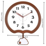 horloge murale nuage marron blanc vintage pendule decoratif minimaliste analogique