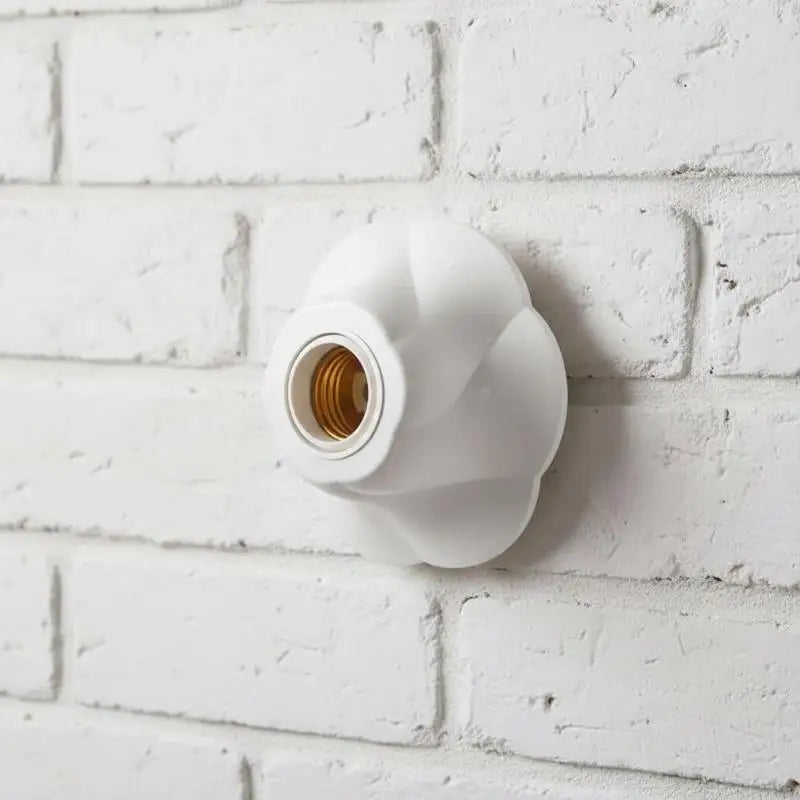 socle lampe suspendue e27 blanc texture moderne vis fixe chambre