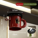 tasse imprimée léopard animal oiseaux texte classique verte rouge beige fixée brosse dentifrice