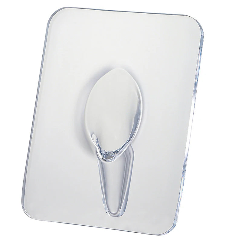 support mural vase transparent bord arrondi moderne adhésif vase intégré