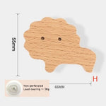 porte clés mural animal bois naturel minimaliste adhésif vis simple modernité chambre enfantDecorationMurale
