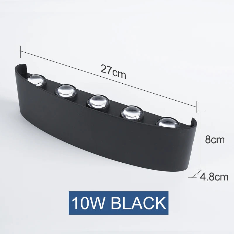 lampe murale led moderne noire éclairage quotidien toucher marche arrêt cuisine chambre salon étude