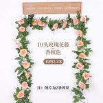 guirlande fleurs artificielles blanches roses décoratives intérieur mariage anniversaire baby shower