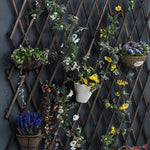 treillis bois rétractable marron foncé structure géométrique moderne fixation pliant verticalintérieur decoration plantes support