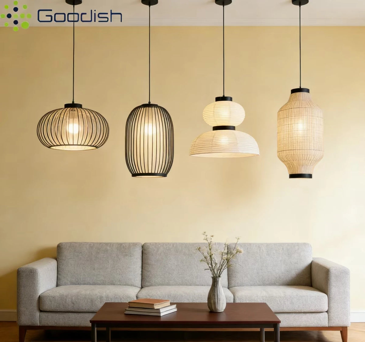 suspension lumineuse moderne blanc rayures horizontales opacité 25w 90260v 2000lm