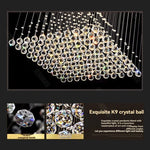 Suspension lumineuse moderne cristal K9 transparentes LED salon chambre restaurant