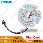 plaque led 7w 48mm 56mm 65mm smd2835 adhésif blanc neutre moderne câble électrique��