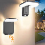 lampe solaire murale noire blanche moderne détecteur mouvement ip65 led autonomie panneau solaire contemporaine