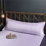 taies d'oreiller polyester uni bleu marine rose pâle blanc noir simples modernes respectueux environnement