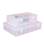 boîtes rangement fil transparentes pratiques modernes poignées bobines couleurs diverse outils couture broderie