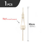 support plante suspendue macramé blanc fait main décoration jardin intérieur boho corde coton