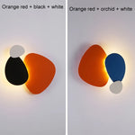 lampe murale moderne abstraite orange noir blanc violet fixée mur minimaliste