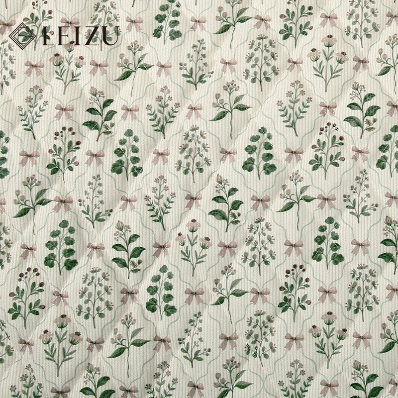 tissu imprimé fleurs lapins blanc rose vert bleu clair vintage enfantin résistant déchirure bricolage