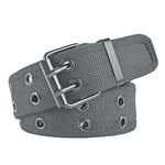 ceinture toile beige perforée boucle métallique décontracté sport outdoor unisexe