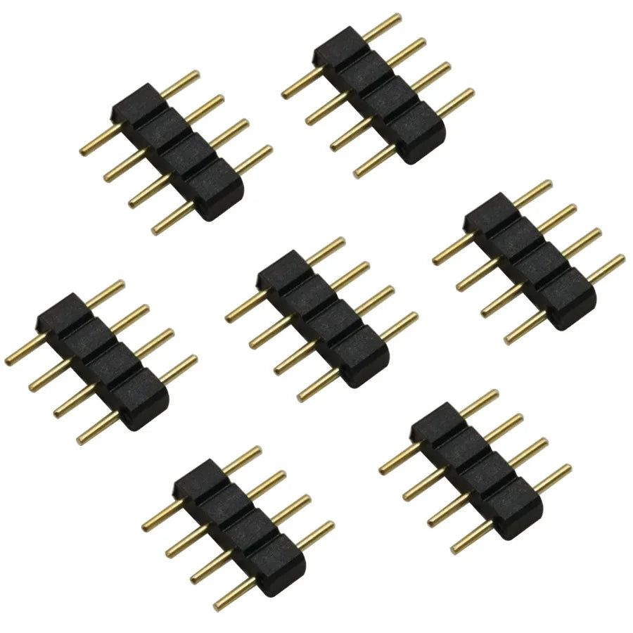 connecteur led rgb noir broches double rangée 10 pièces broches dorées bande led 2835
