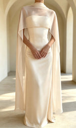 cape mariage transparente polyester élégante plage cérémonie cocktail soirée echangement