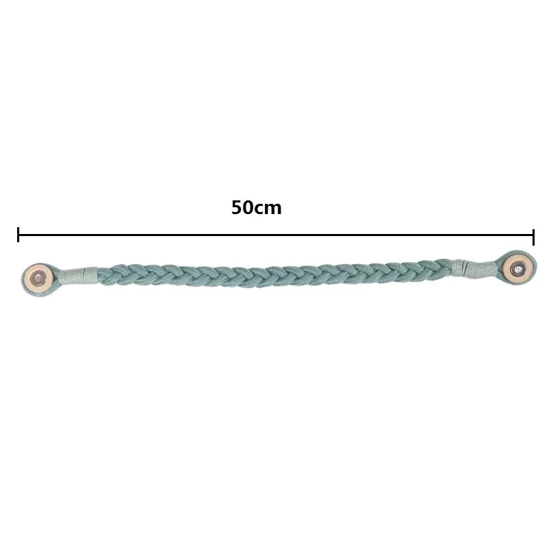 corde rideau tressée moderne bois vert gris blanc jaune beige 50cm