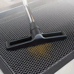 tapis sol extérieur entrée imperméable antidérapant hexagonal moderne noir bordure gris