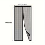 rideau porte magnétique noir maille fine 90cm 210cm anti insectes moderne toute saison