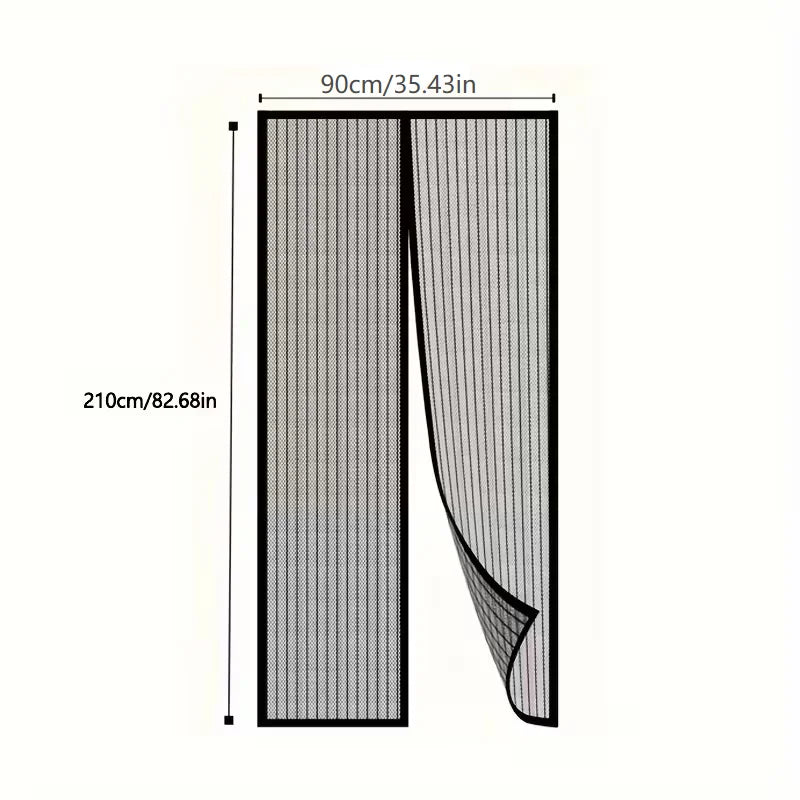 rideau porte magnétique noir maille fine 90cm 210cm anti insectes moderne toute saison