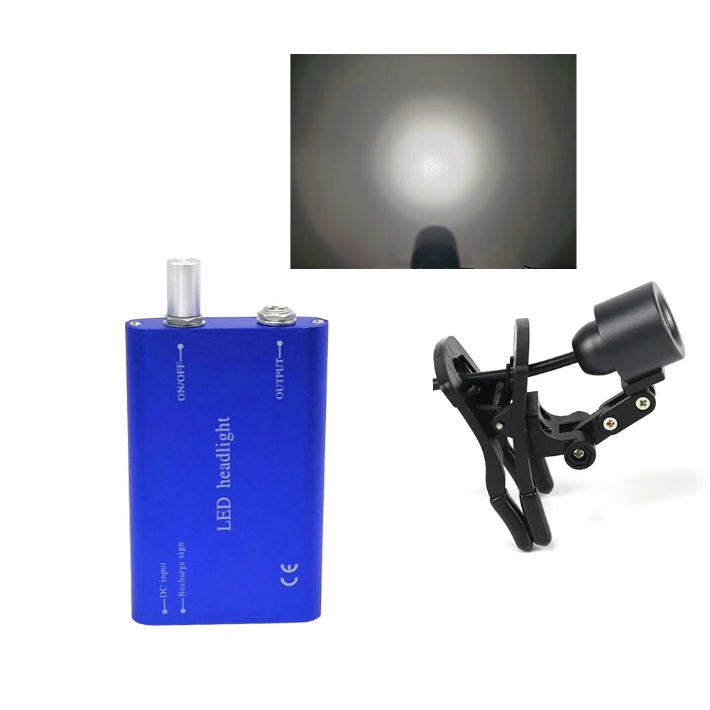lampe frontale led dentaire chirurgicale filtre jaune pince loupes dentaires