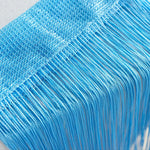 rideau franges transparent bohème salon couleur rouge vert bleu polyester 50x200cm