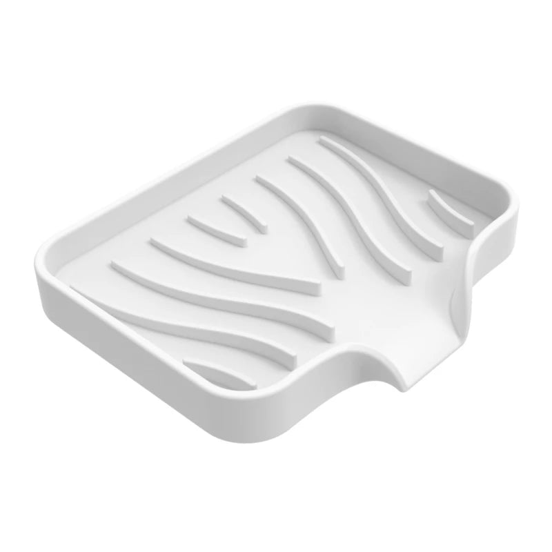 support savon silicone auto drainant adhésif moderne salle bain évier cuisine couleur unie