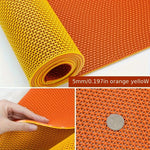tapis sol salle bain pvc moderne bicolore antidérapant respectueux environnement blanc jaune gris vert