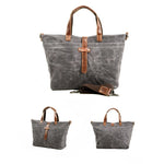 sac main vintage décontracté marron texture grunge poche extérieure fixations cuir intérieur noirversible