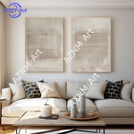 Tableau abstrait contemporain beige texture gris lignes horizontales 50x70cm 40x60cm 30x40cm 20x30cm 55x80cm